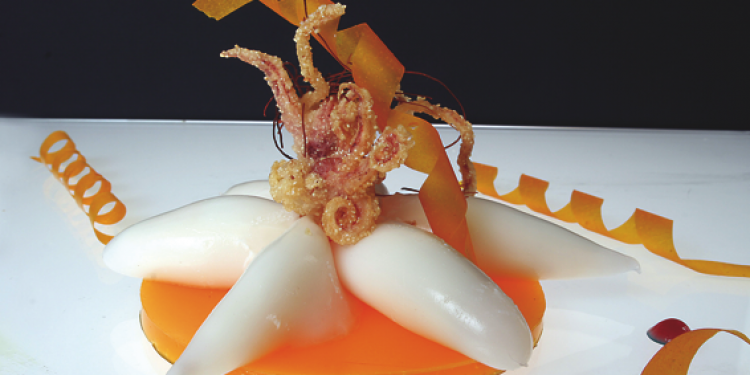Manditocai Friulano Collio Doc 2010 di Livon con il calamaro del ristorante “Al ferarut” di Rivignano