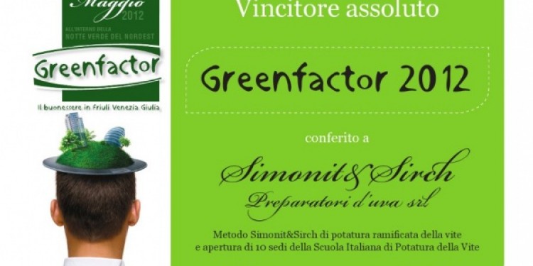 Simonit & Sirch vincono il premio Greenfactor