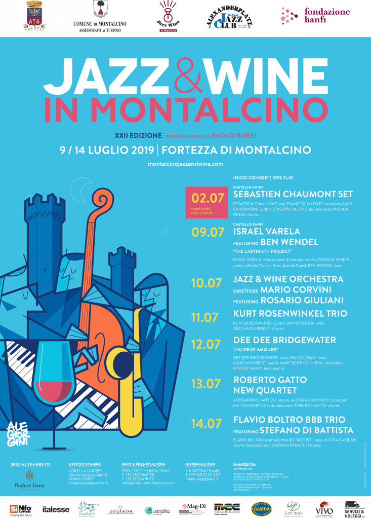 Locandina Jazz and Wine in Montalcino 2019