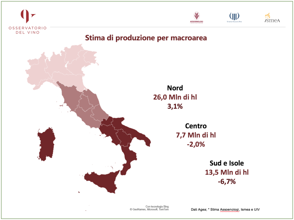 vino italiano mappa produzione 2020