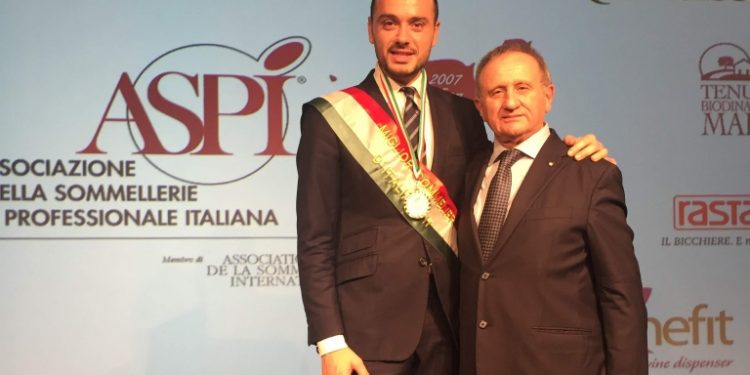 Gabriele Del Carlo miglior sommelier d’Italia Aspi 2017