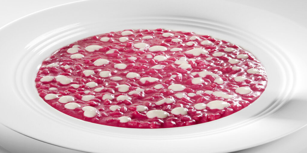 Abbinamenti stellari | Risotto alle rape rosse e salsa gorgonzola di Enrico Bartolini