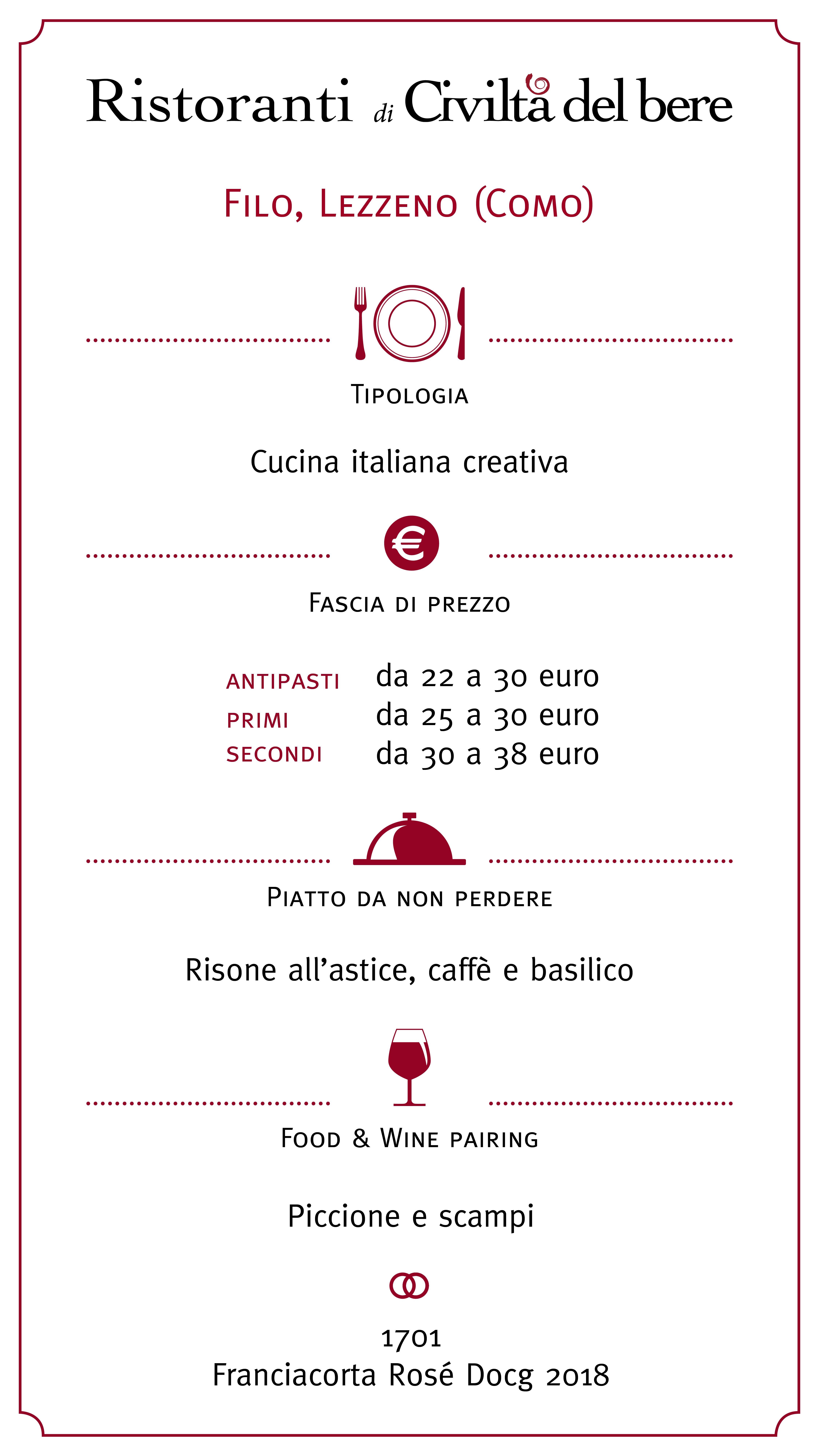 Ristorante Filo a Lezzeno (Como)