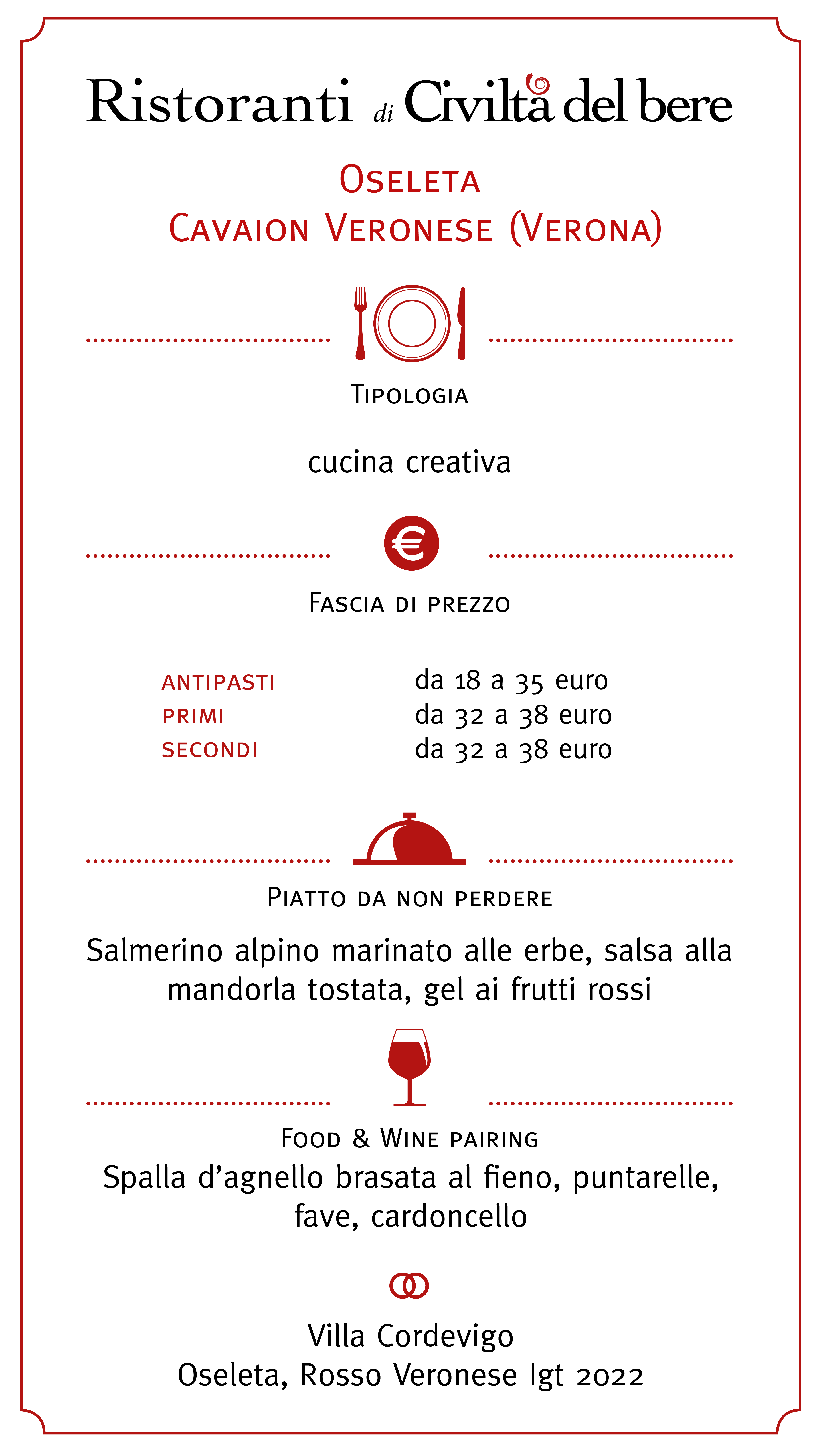 Ristorante Oseleta a Cavaione Veronese