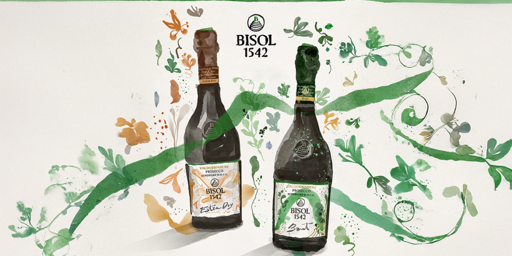 Cuvée Eroiche di Bisol1542 protagoniste del workshop Bollicine & Acquerello